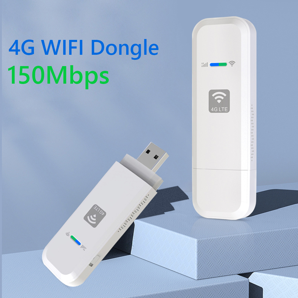 4G WiFi Dongle USB Wireless Router Portable WIFI LTE Modem Pocket Hotspot Mobile Network Adaptor Plug-and-Play for Parties Trave